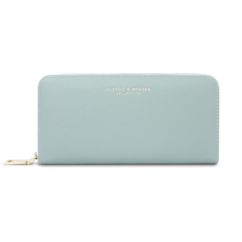 Women Wallets Crosshatch Zipper Bag - Long Wallet, Clutch Purse, Coin Pouch & Card Holder