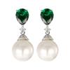Jewelry Earrings S925 Silver Needle Pearl Ruby Light Luxury Women's Fashion