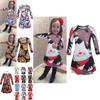 Christmas Kids Dress Girl Santa Claus Elk Long Sleeve Party Birthday Gift