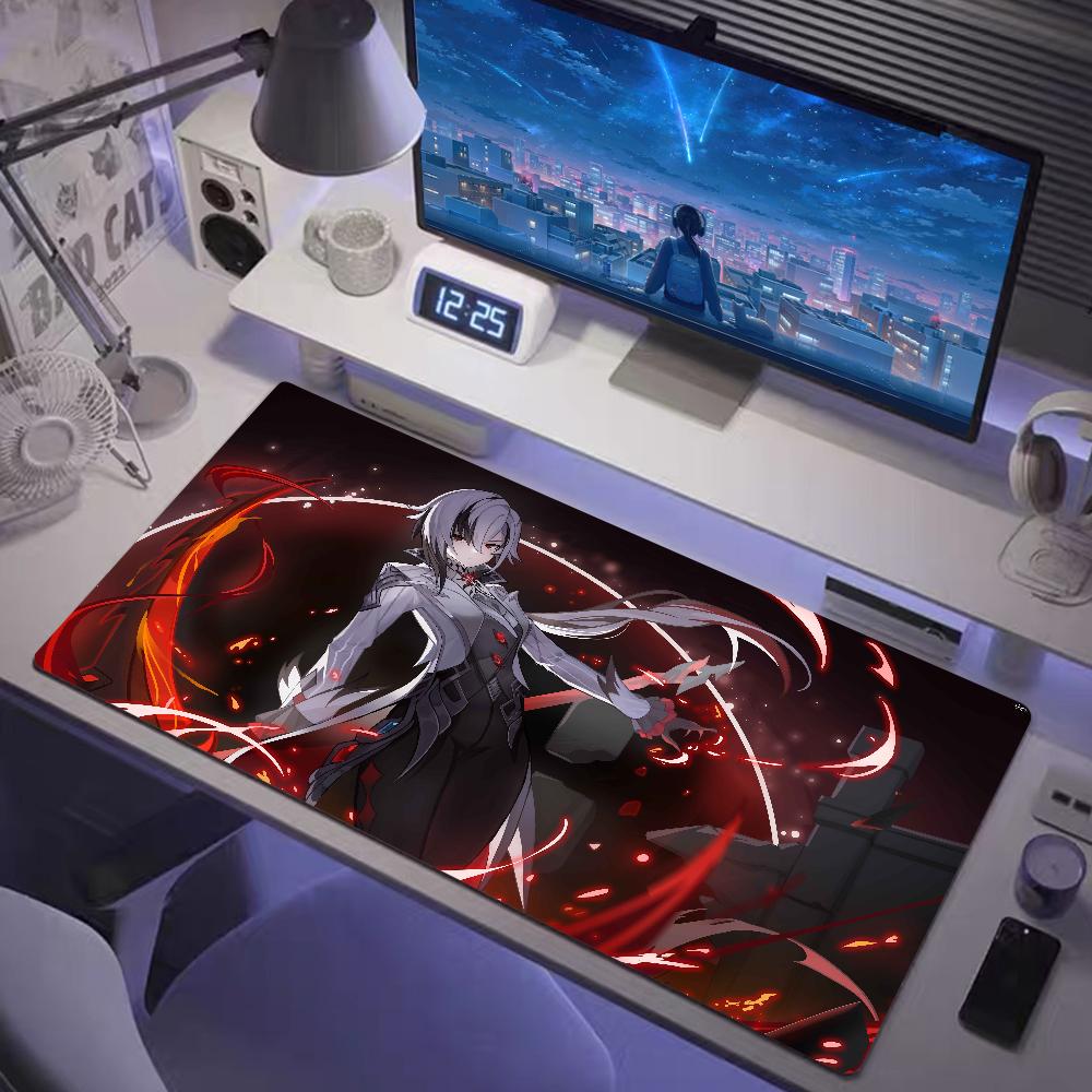 Genshin Impact Arlecchino Hot Selling Big Gaming Mouse Pad Gamer Large HDPrint Mouse Computer Desk Mat Locking Edge Keyboard Pad
