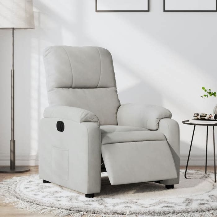 VidaXL Fauteuil Inclinable Électrique, Chaise de Relaxation avec Dossier et Repose-pied Réglables, Siège de Salon Salle de 3204916
