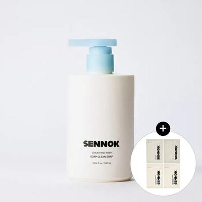 Scrub Hand Wash Soap Clean Soap 300ML + [Free] Body & Hair Care 4 Types (7mlX4)