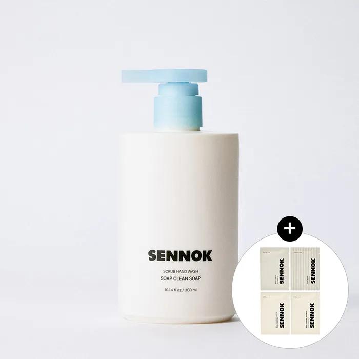 

Скраб Жидкое мыло для рук Чистое мыло 300 мл + [Бесплатно] Sennok Уход за телом и волосами 4 вида (7млX4)