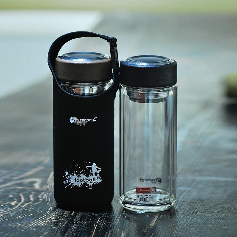 Shuizhong God 800ml Double-Layer Borosilicate Glass Tea Infuser Mug with Sleeve