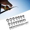 33PCS Multiple Sizes Fishing Rod Guides with Ceramic Loop Raft Line Ring  Fishing Rod Repairing