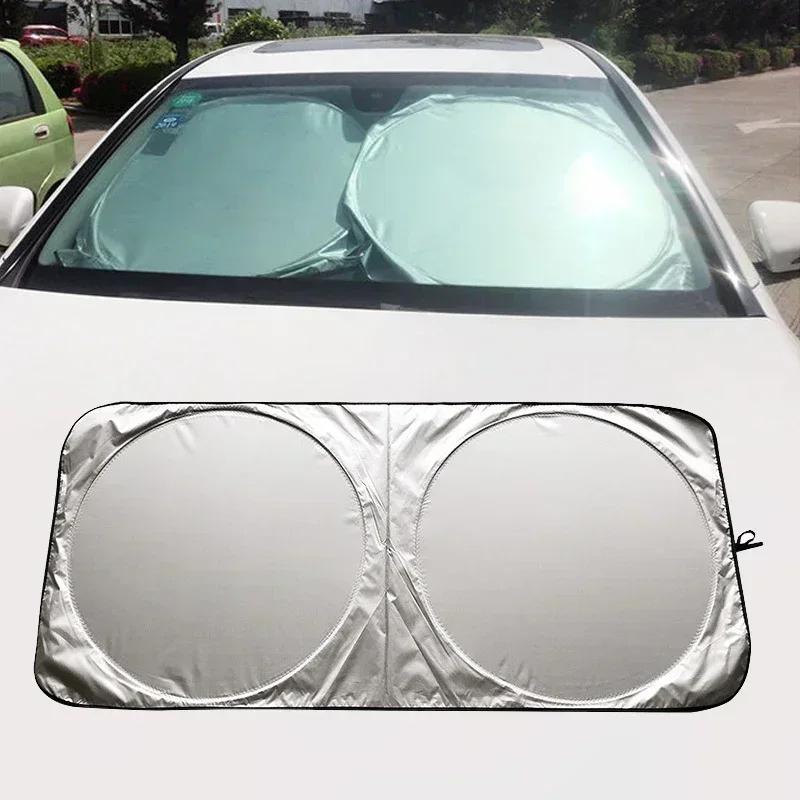 Auto Sonnenschutz UV-Schutz Vorne Hinten Autoscheibe Sonnenschutz Wärmeisolierung Silberbeschichtetes Tuch Auto Wärmeisolierung