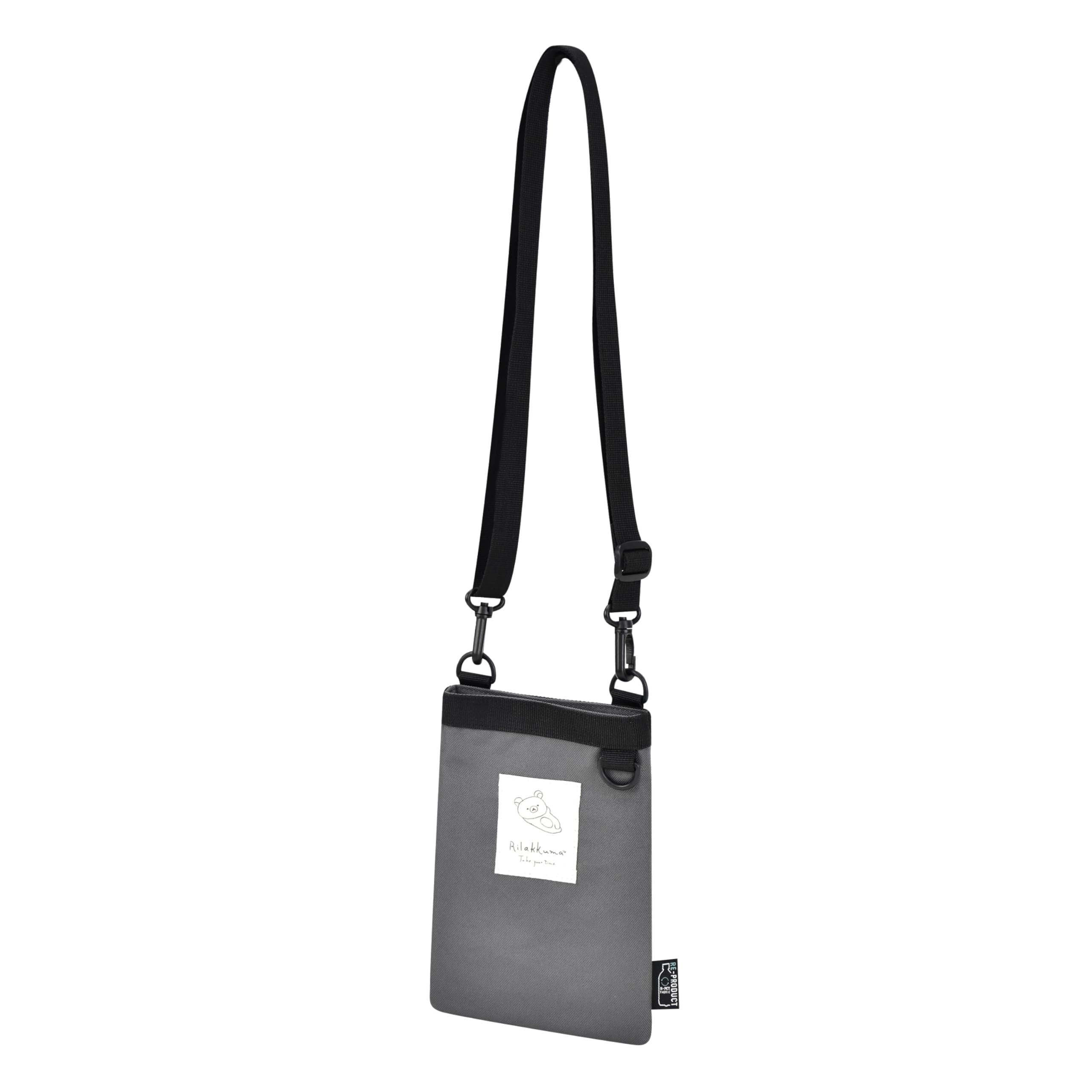 

Rilakkuma Smartphone Shoulder Water Crossbody Cute Character Goods rilakkuma0024 Charcoal Gray [Marimo Craft] Bag, Repellent, Bag, Women s, Men s,