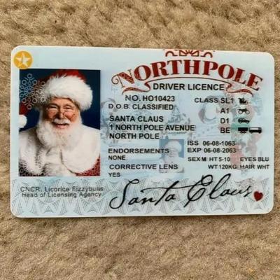 1~10 Kart Noel Baba Uçuş Lisansı Noel Arifesi Sürüş Lisansı Çocuklar İçin Noel Hediyesi Çocuklar Noel Süsü 2025