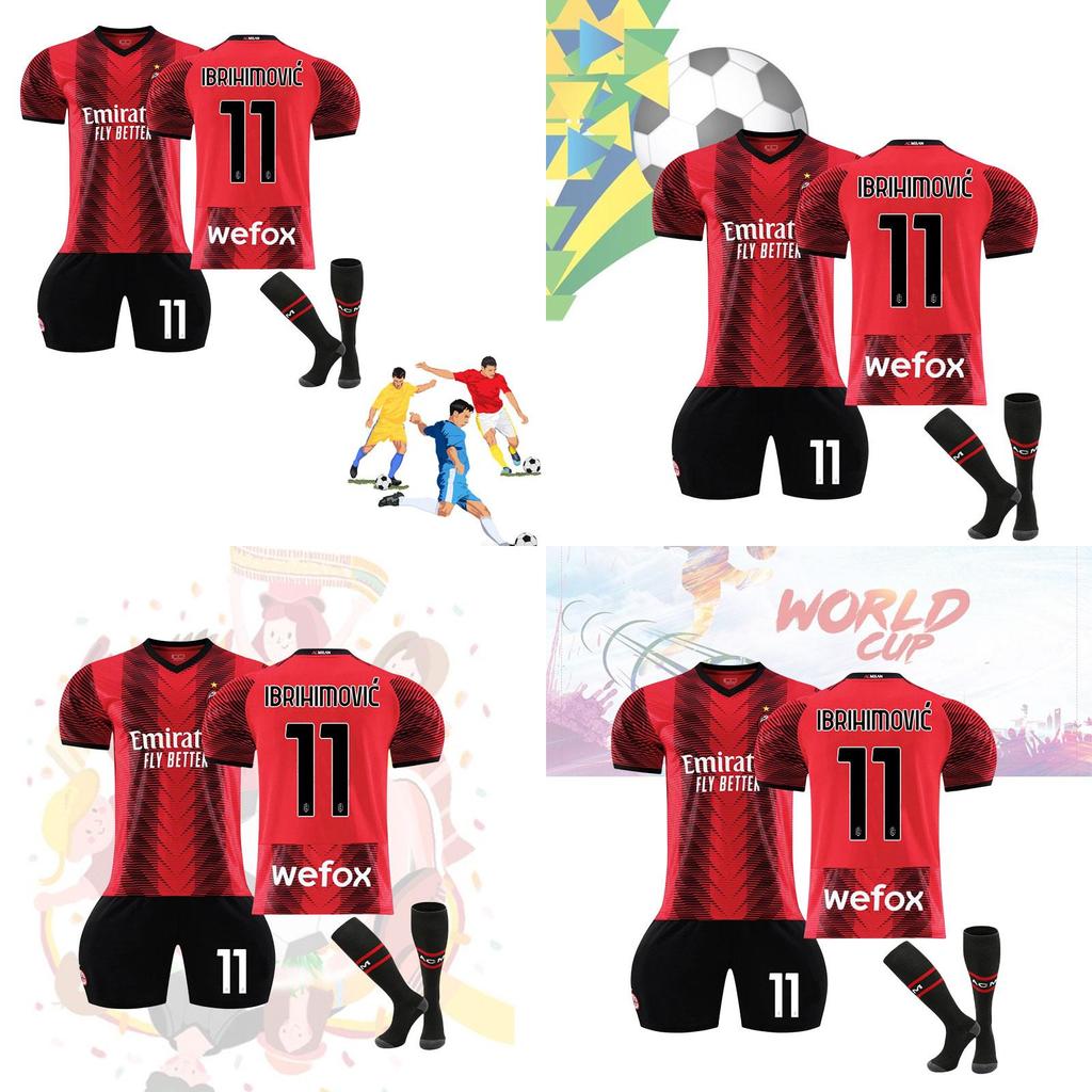 2023-24 Ac Milan Home Jersey Youth And Adult Sizes Football Apparel