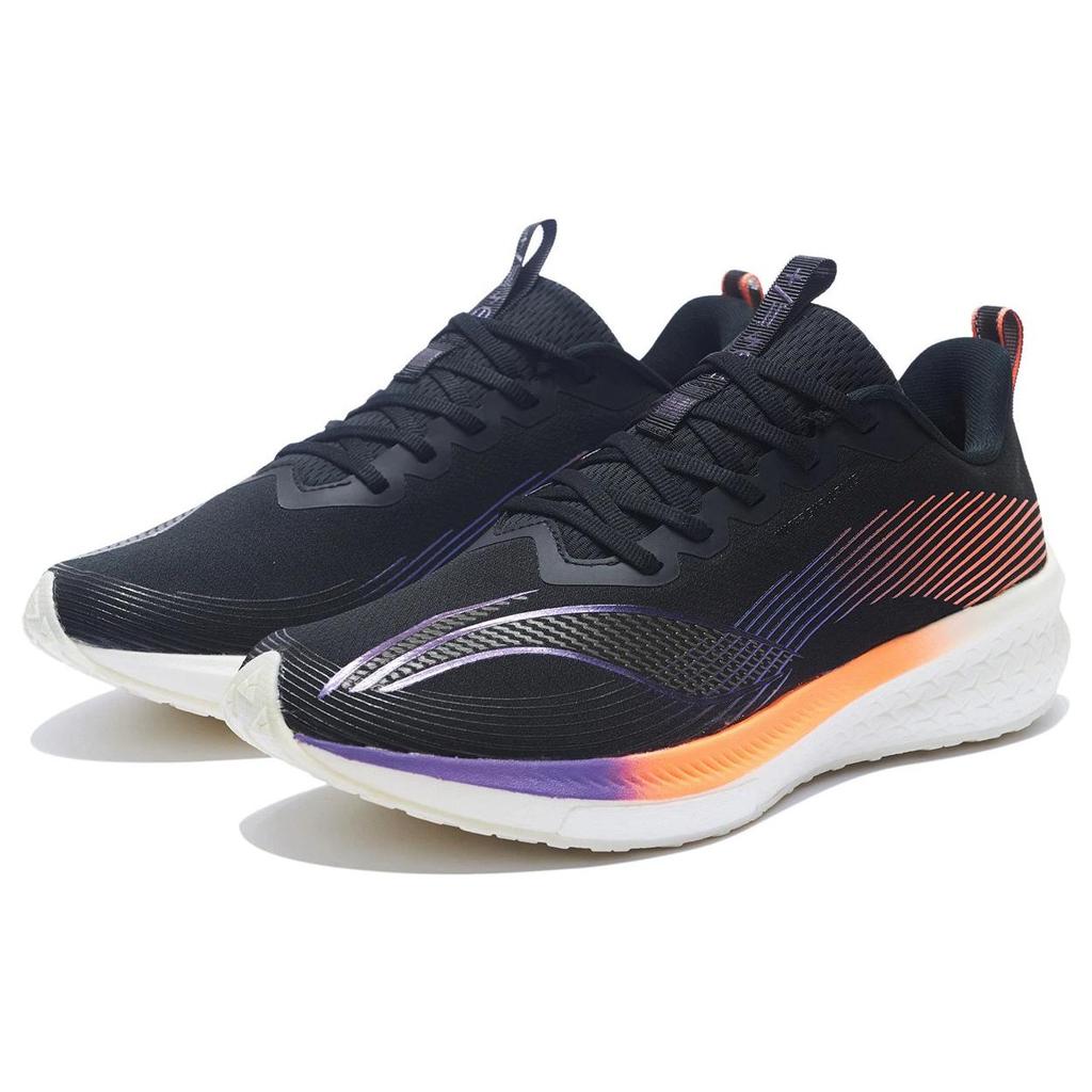 new LiNing Red Hare 5 Pro Slip Resistant Cushioning Low Top Running Shoes Black Purple Orange