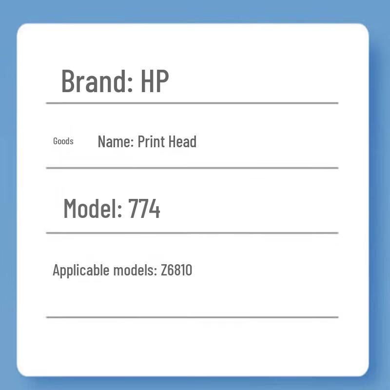 HP 774 Light Magenta & Light Cyan Printhead for Z6810