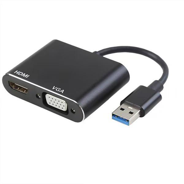 Type-C to 5-in-1 Docking Station: 100M Network, USB 3.0 Hub, 4K HD Screen Casting Converter