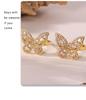 Qiong Yao Butterfly Fairy Zircon Ring: Stylish 18K Gold-Plated Copper Openable Design