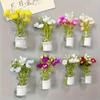 10Pcs Miniature Dollhouse Plant Flowers, 1:12 Tiny Small Glow In The Dark Glass Vase Flowers Plant House Decor, Faux Flower Model Dollhouse Decoration
