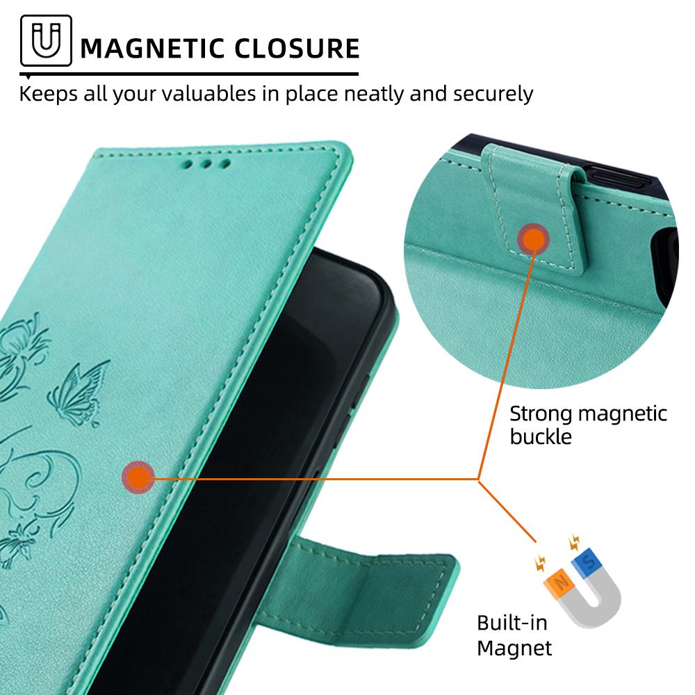 For vivo X100 5G Wallet Case Butterfly Imprinted PU Leather Wrist Strap Phone Cover