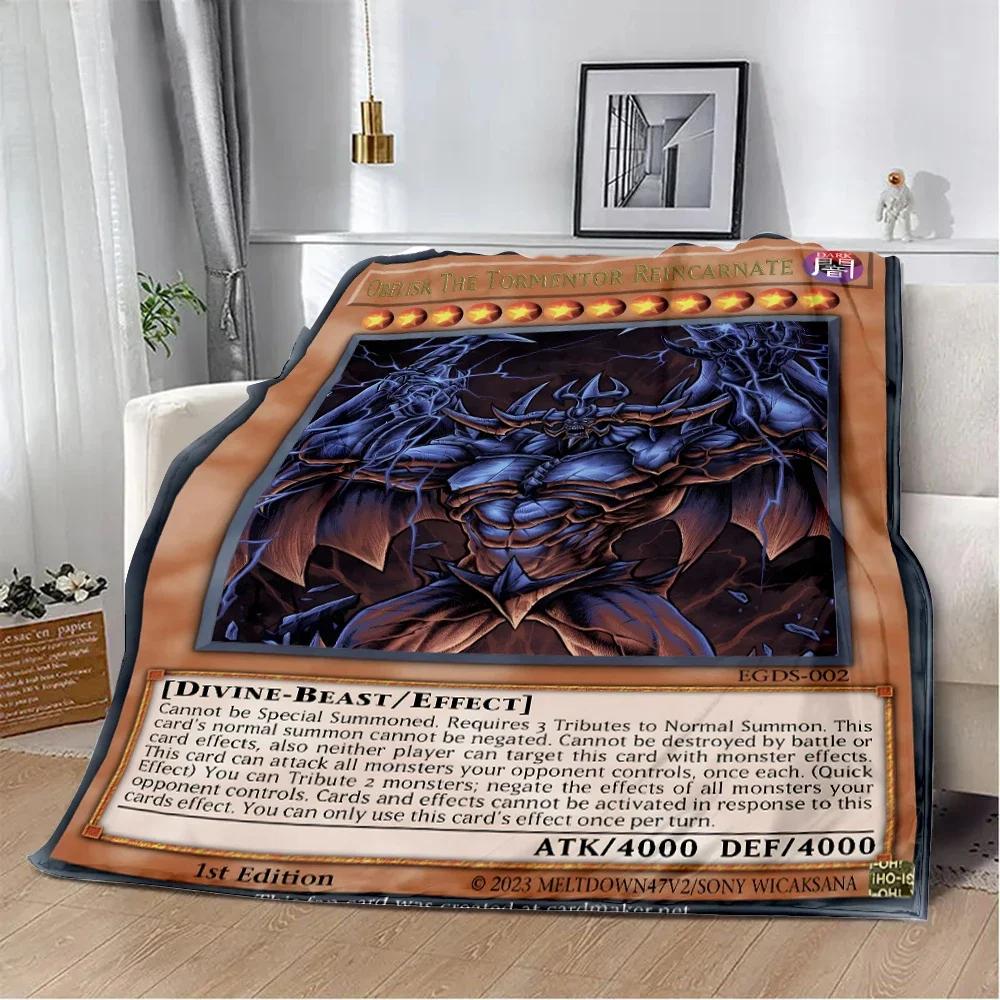 Anime YU GI OH Card Printed Blanket Picnic Blankets Warm Blanket Soft and Comfortable Blanket Home Travel Birthday Gift