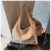 IELGY Ladies Tote Bag Suede Bucket Bag Large Capacity One Shoulder Armpit Retro Commuter