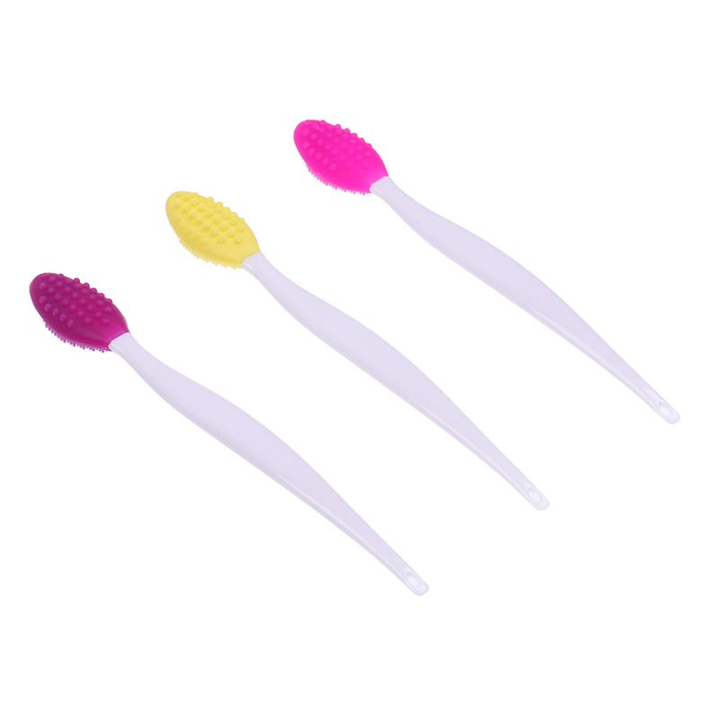 Double Sided Silicone Nose Blackhead Remover Brush Exfoliating Cleaning Tool