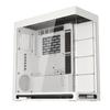 HAVN HS 420 Modelo Base Branco Gabinete Mid-Tower ATX de Duas Câmaras Sem Colunas com USB 3.2, Painel Integrado de Vidro Temperado Curvo e Hub de Ventoinhas PWM