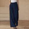 2026 Spring Slimming Women's Cotton Linen Wide-Leg Trousers - Casual Resort Style