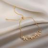 Korean Natural White Stone Butterfly Bracelets Stainless Steel for Women New Fashion Classics Jewelry Gifts
