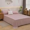 Solid Color Washed Cotton Bed Sheet Set - Fitted Sheet & Duvet Cover for Dorms