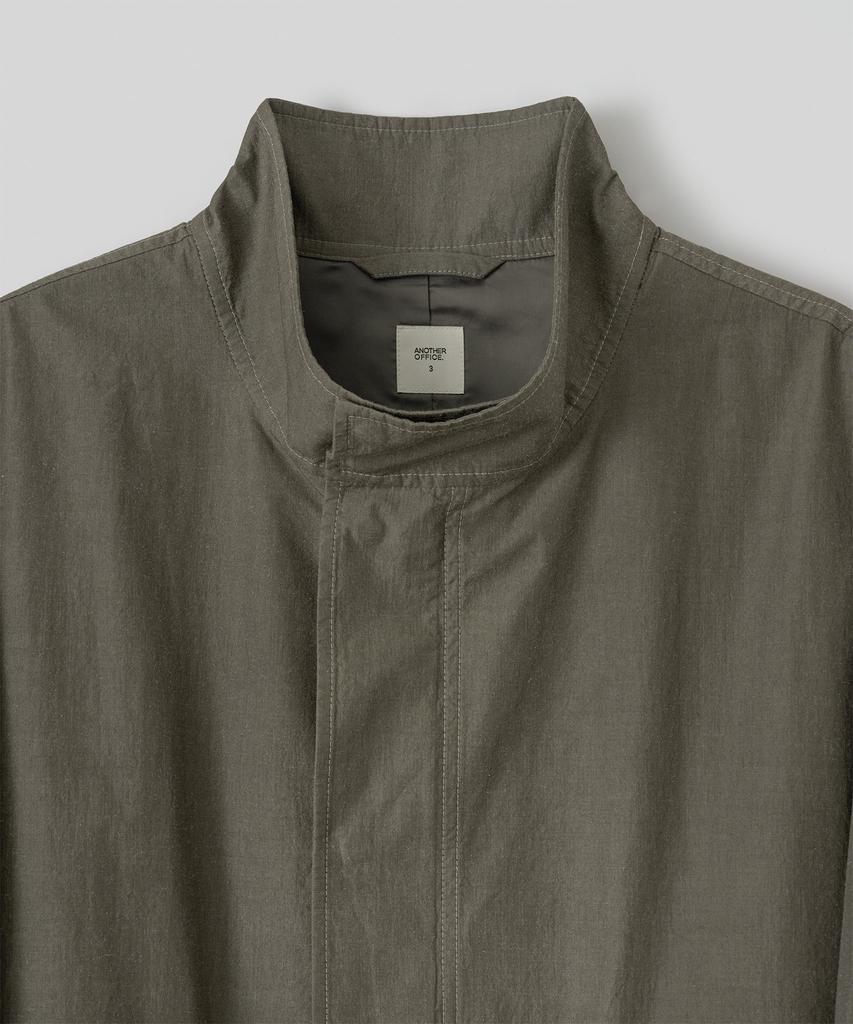 ANOTHER OFFICE Silk Nep Mods Coat (Khaki)