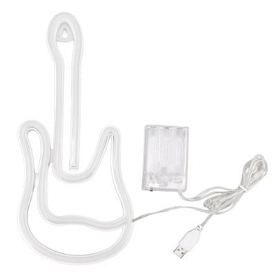 Néon Guitare Coloré Alimenté par USB/Batterie Trou Pré-percé Tube LED Décoration Murale Lumière pour Bar