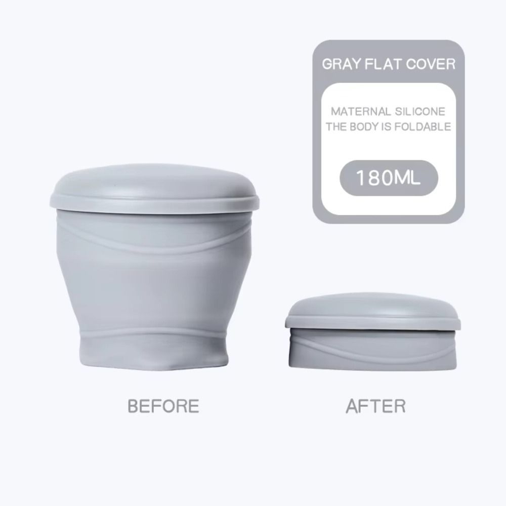 Silicone Folding Cups with Lid Portable Teacup Fashion Collapsible Travel Cups  Coffee Cups
