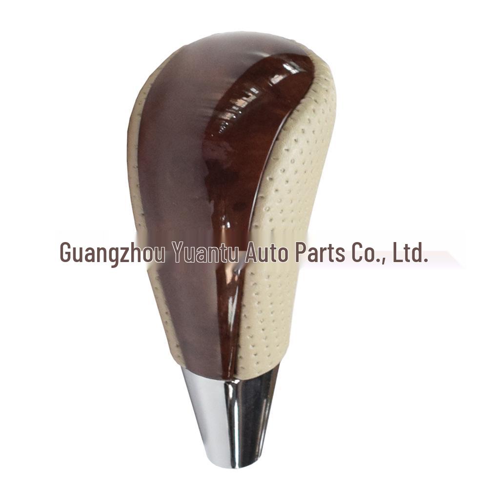 Peach Wood Shift Knob for Toyota Corolla, Camry, Harrier, Crown, and Land Cruiser