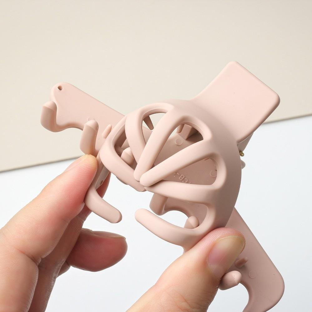 Safe Silicone Shark Clip Square Korean Style Straight Line Shaped Hair Claw Headwear Creative Solid Color Shark Clip School