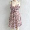 Blumendruck Damen Spaghetti-Träger A-Linien-Kleid Ärmellos Hohe Taille Über Knie Sommer Frühling S-XL