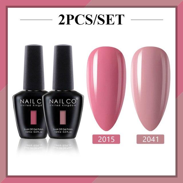 NAILCO 2 цвета, 15 мл, набор гель-лаков для ногтей Vernis, полуперманентный УФ-светодиодный гель для дизайна ногтей, принадлежности для профессионалов, отмачиваемый верхний слой