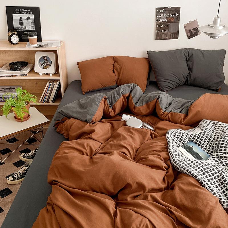 Class A Maternal And Infant Grade Colorable Bed Four-Piece Quilt Cover Student Bed Sheet House 3Pcs Set Factory