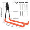 Heavy Duty Wall Mounted Garage Hook for Tools, Bikes, Ladders & More