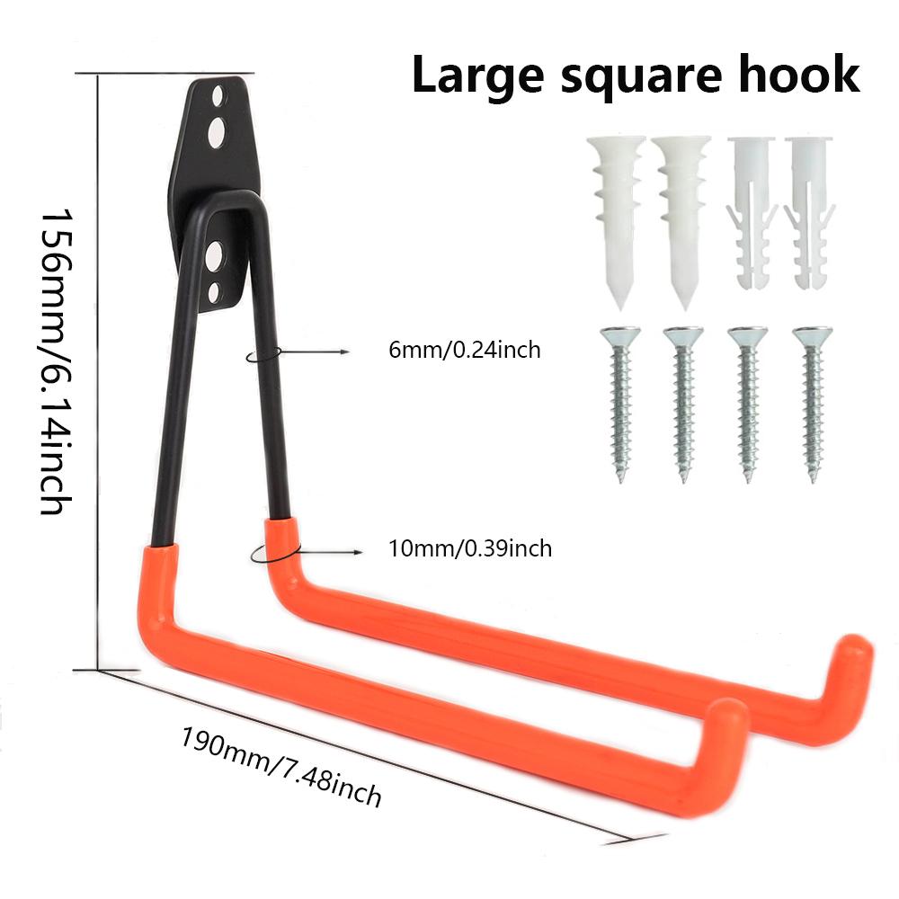 Heavy Duty Wall Mounted Garage Hook for Tools, Bikes, Ladders & More