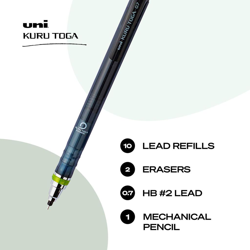Mitsubishi Pencil Uni-ball KuruToga 0,7 mm zestaw ołówków mechanicznych startowych