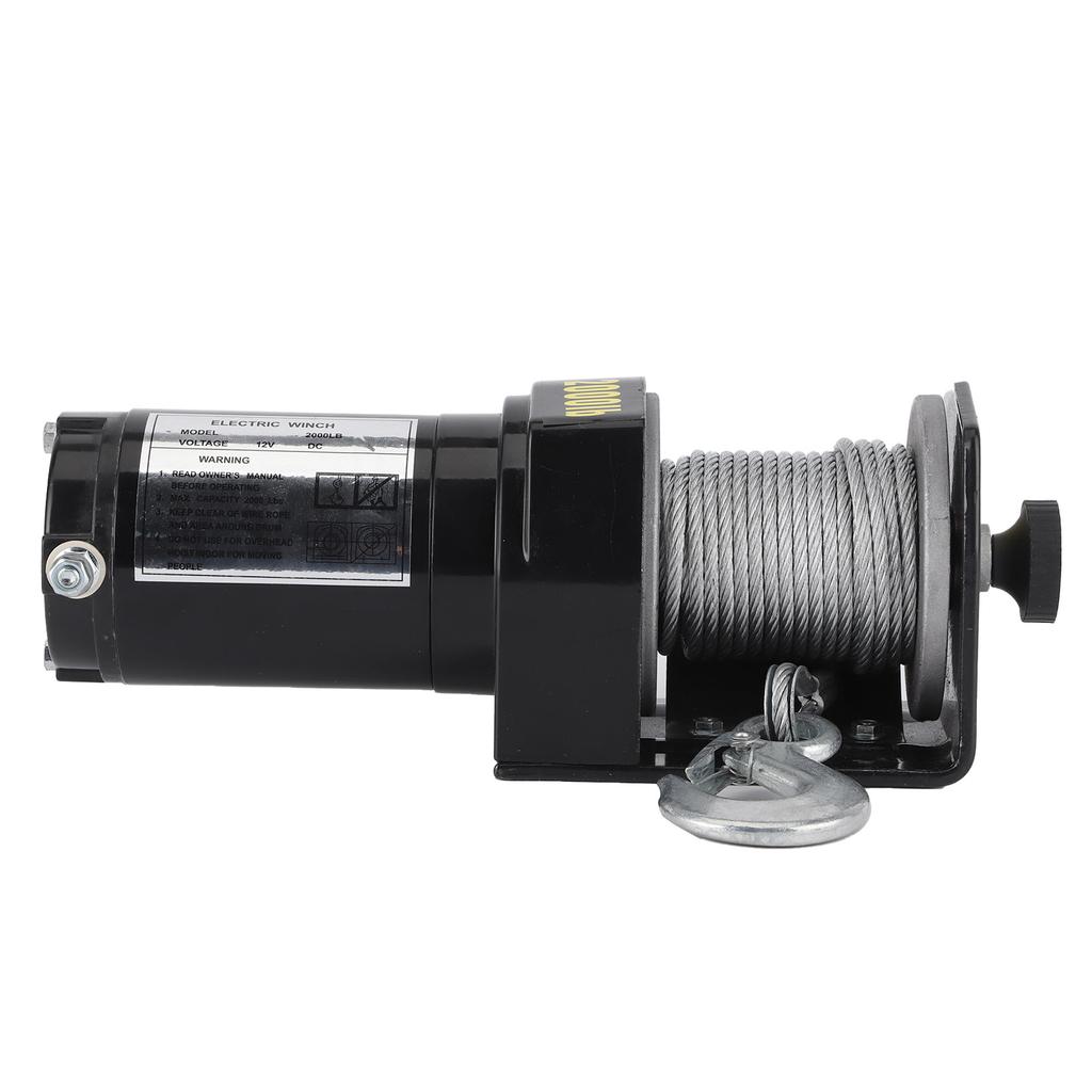 Troliu Electric 12V Capacitate de Încărcare 2000lbs Telecomandă Troliu de Înaltă Eficiență pentru ATV UTV Mașină Camion