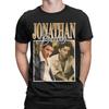 Jonathan Bailey Herren T-Shirts Lässiges T-Shirt Kurzarm Rundhals T-Shirts Reine Baumwolle Übergröße Tops