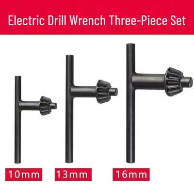 Comprehensive Accessory Set for Electric Drills: Key Chuck, Wrench, Bench Drill, Angle Grinder, and Impact Drill Tools.