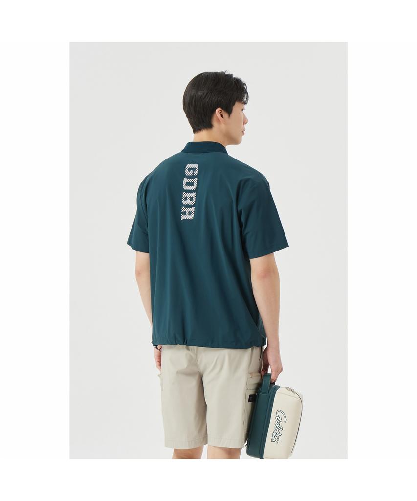 Goldeunbeeo (M) Checker Board Patterned Logo Collar T-Shirt G4Tam26411Grx