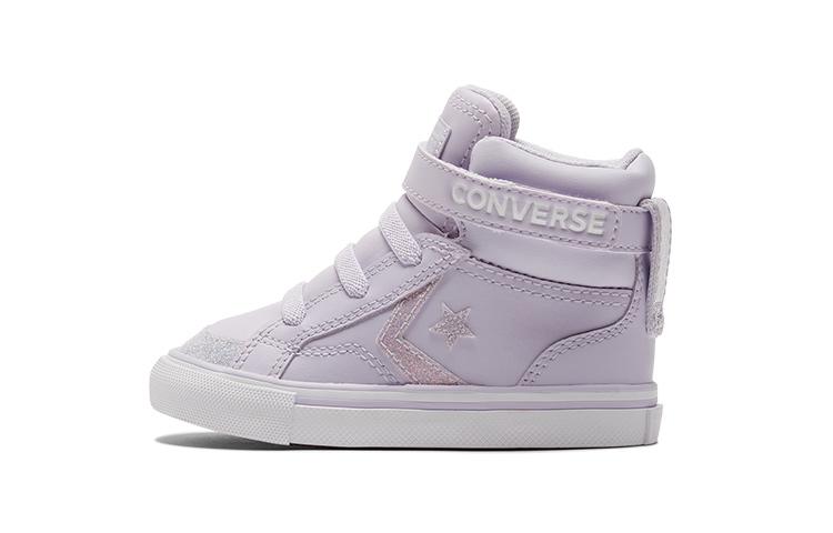 Converse Pro Blaze Strap Canvas Comfortable High top Skateboard Shoes Purple Infant And Toddler A03817C 26
