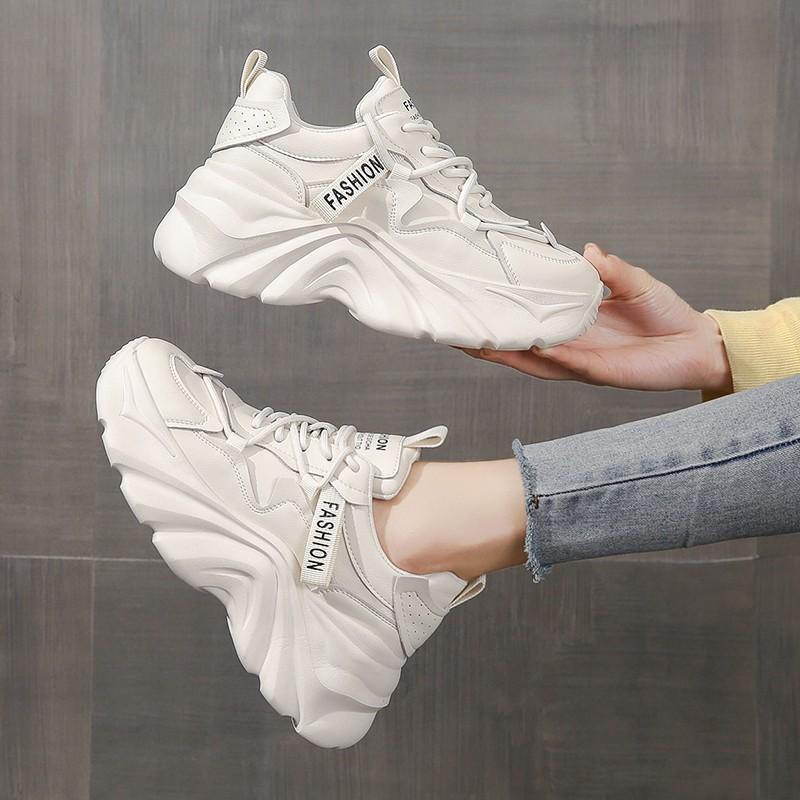 Women Chunky Sneakers High Platform Sports Shoes New 2025 Autumn Thick Bottom Women's Wedge Casual Shoes