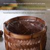 Bamboo Weaving Decorative Flower Pot Cover and Arrangement Basket - Retro Desktop Vase & Handmade Pothos Storage Basket