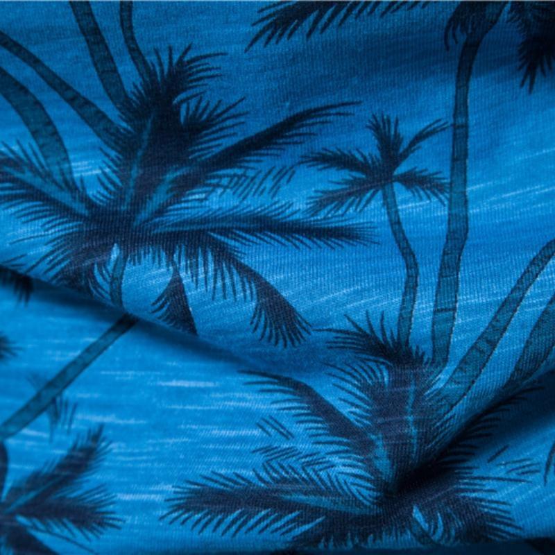 Hawaii Style T-shirts Men O-neck Casual High Quality Beach Mens T Shirt New Summer 100% Cotton Printed Top Tees Men