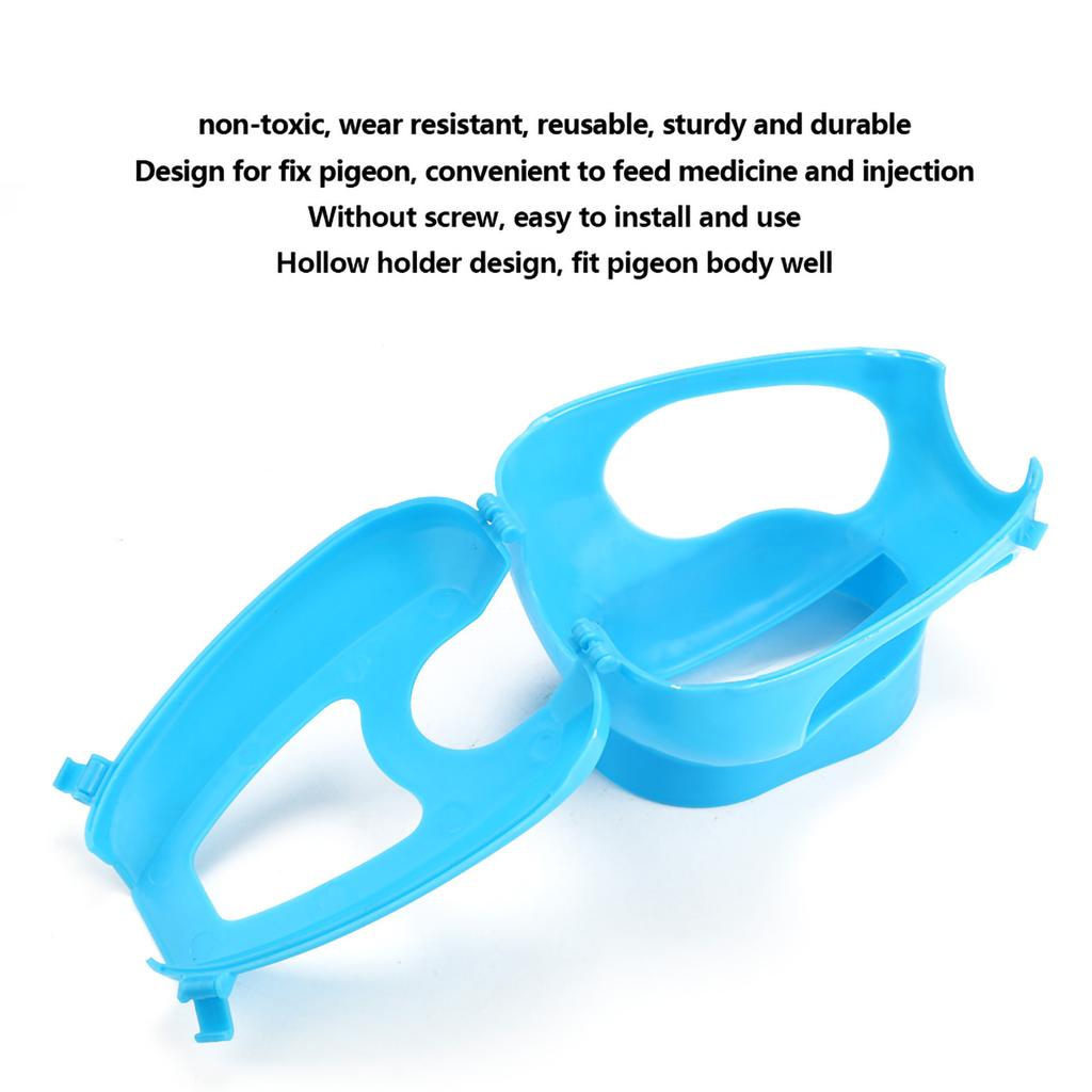 Plastic Pigeon Holder for Injection Feeding Fixed Mount Bird Supply(blue)