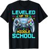 Leveled Up To Middle School Video Gamer Back To School Boys Unisex T-Shirt