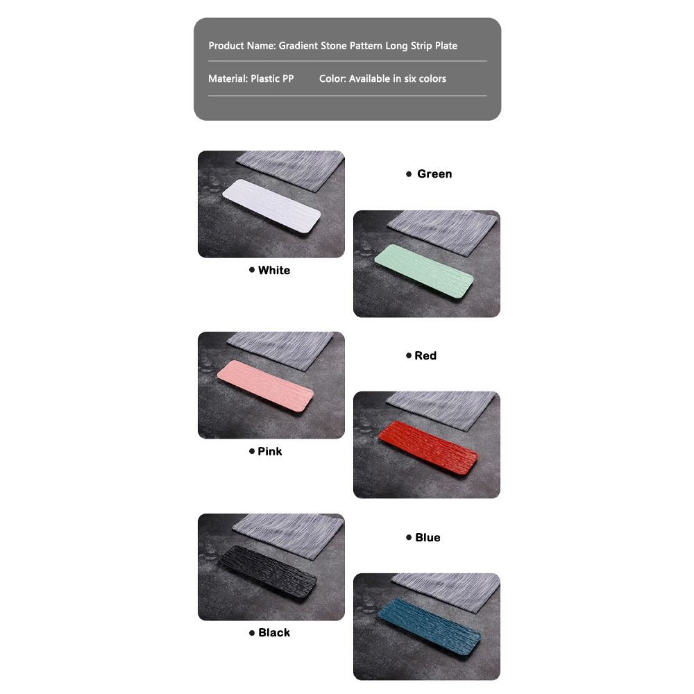 Mehrfarbige Restaurantplatte Rechteckige Form Flache Platte Kreative Dessertplatte Sushi Servieren