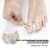 Elastic Perforated Fabric Toe Sleeve and Adjustable Bunion Separator with Transparent Silicone Cap