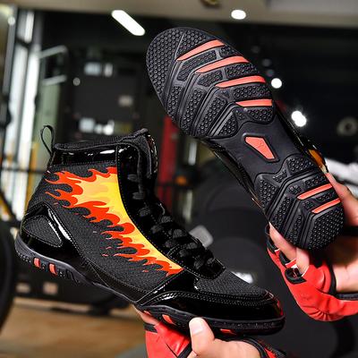 Herren Ringerstiefel, Modische atmungsaktive Mesh Boxschuhe, Leichte Ringer Sportschuhe für Hallenwettkämpfe